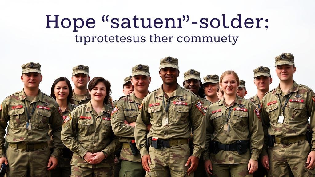A hopeful and patriotic image of a diverse group of National Guard members in uniform, standing together and representing the 'citizen-soldier' who protects the community.
