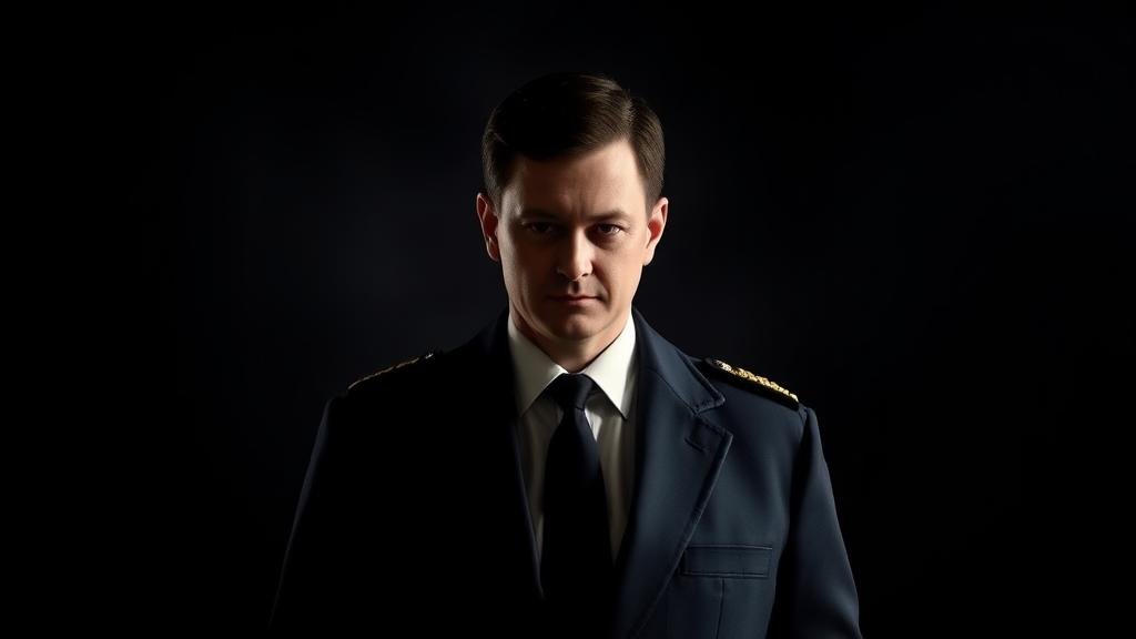 A powerful symbolic image of a shadowy figure (Andriy Yermak) standing just behind President Zelensky, representing the immense influence and power of the chief of staff.