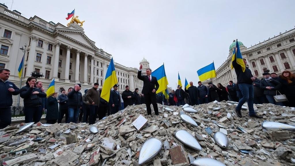 A political earthquake in Kyiv following the resignation of a key government official amidst a corruption scandal, shaking the foundations of the nation's leadership during a time of war.