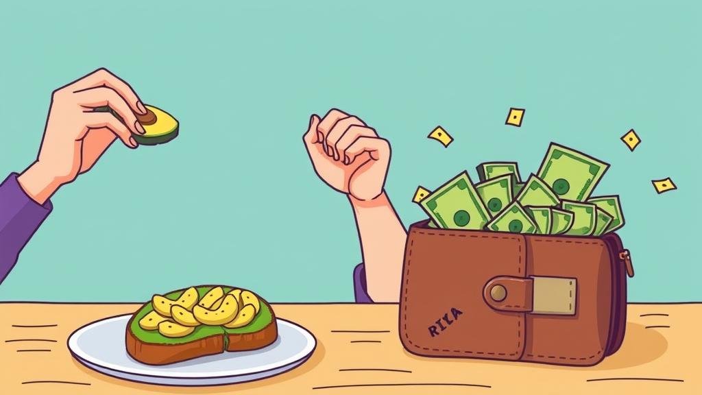 A person tip-toeing through a comical minefield of political symbols, representing the witty avoidance of controversial subjects. Filename: political-minefield.jpg