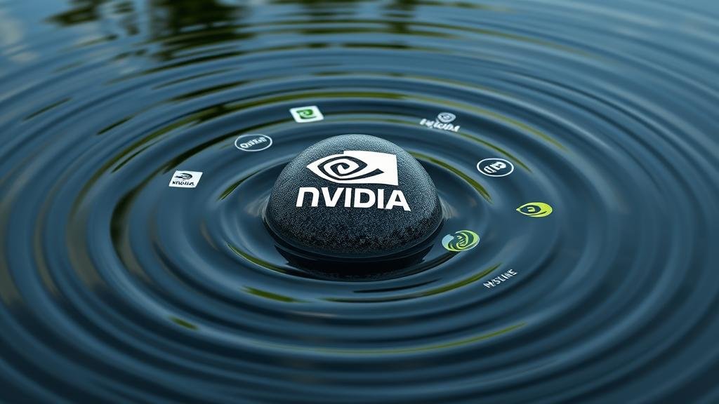 A crystal ball showing a booming, futuristic city powered by AI, with a question mark hovering over it, representing the debate and uncertainty of an AI bubble.