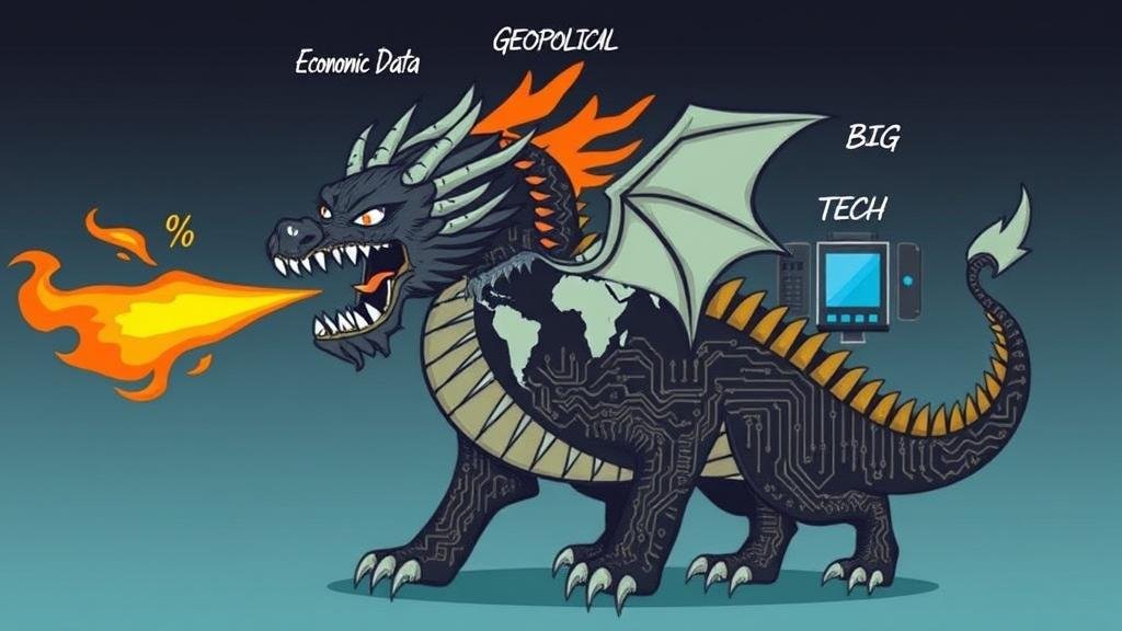 A thrilling, yet nerve-wracking rollercoaster representing the Nasdaq's wild 2% swings. The rollercoaster car, emblazoned with 'NASDAQ,' is seen navigating extreme peaks and dizzying drops, capturing the essence of market volatility and investor anxiety.
