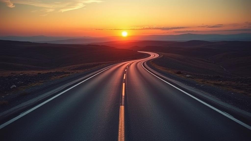 A winding road stretching into the horizon, representing the unpredictable but opportunity-filled path ahead for informed investors.