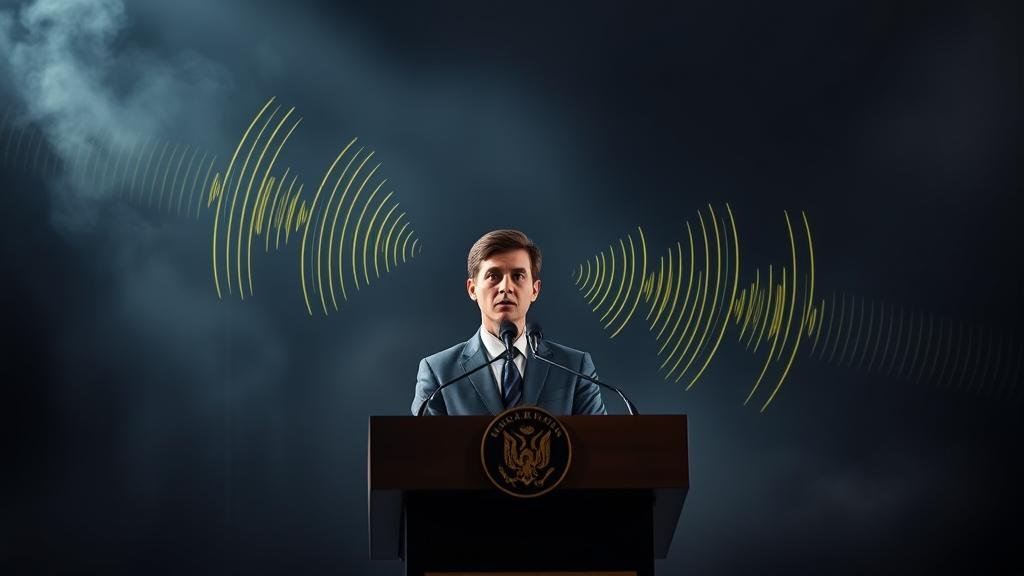 A stylized illustration of a peace treaty with a map of Ukraine on it, being stamped with a large, red 'REJECTED' stamp. In the background, shadowy figures of political leaders look on with serious expressions, set against the colors of the Ukrainian, British, French, and German flags.