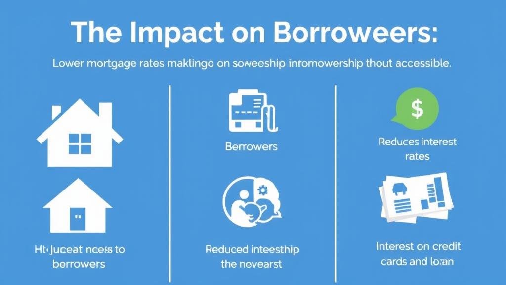 The Impact on Borrowers: Shows the potential positive outcomes for borrowers, such as lower mortgage rates making homeownership more accessible, and reduced interest on credit cards and loans.