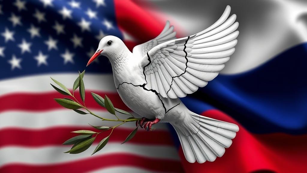 A metaphorical image representing the potential negative consequences of the peace plan, showing a crumbling map of a country.