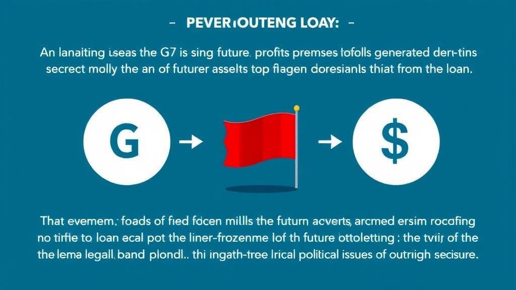 An explanation of the financial mechanics, detailing how the G7 is using future profits from frozen assets to secure the loan.