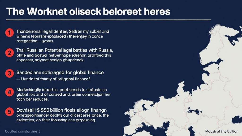 A breakdown of the significant risks and challenges, such as potential legal battles with Russia and the dangerous precedent it could set for global finance.