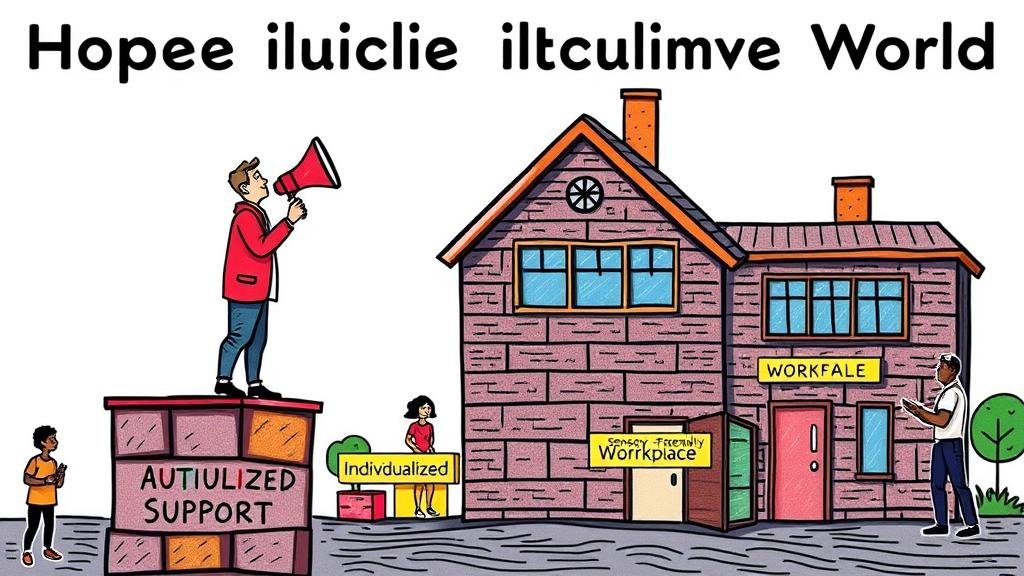 A stylized illustration showing an eye chart. The top lines are blurry and read 'quirky,' 'shy,' but as an optometrist puts glasses on a person, the bottom lines become clear, revealing the word 'AUTISTIC' among a spectrum of other words, symbolizing a corrected historical oversight, not an epidemic.