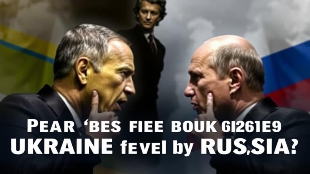 A shocking and controversial peace proposal between Ukraine and Russia, viewed as a betrayal by Ukraine.