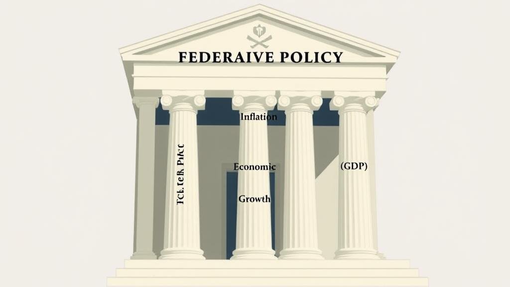 A temple with three pillars labeled 'Inflation', 'Labor Market', and 'Economic Growth'.