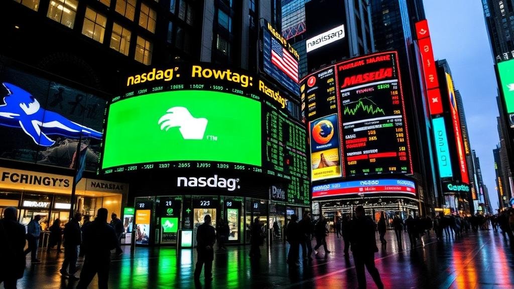 A chart showing a sharp upward trend, symbolizing the stock market's sudden shift from pessimism to optimism fueled by rumors of Federal Reserve rate cuts.