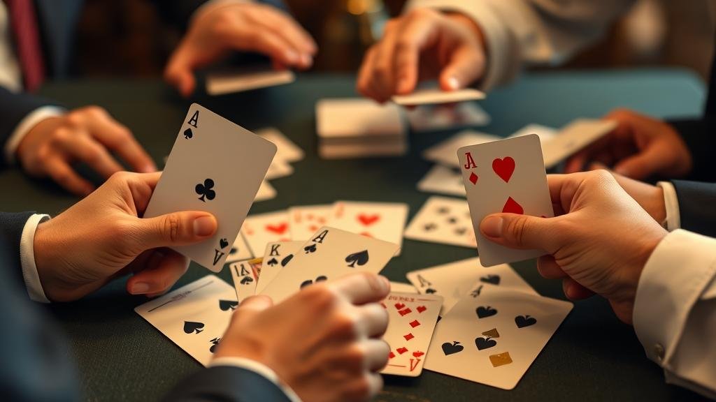 An unpredictable and high-stakes card game, representing the 'wild card' nature of the negotiations and the 'Art of the Deal' approach.