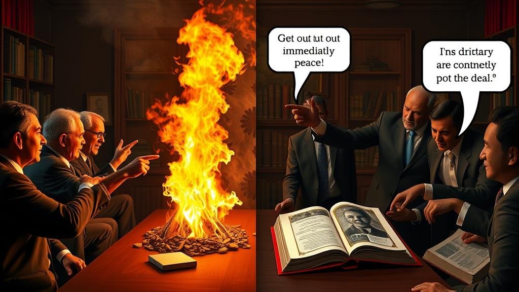 A political cartoon style image of a fox in a suit, shaking hands with concerned-looking chickens around a table. A sign on the table reads 'Henhouse Security Council,' a visual metaphor for Russia being included in European security discussions.