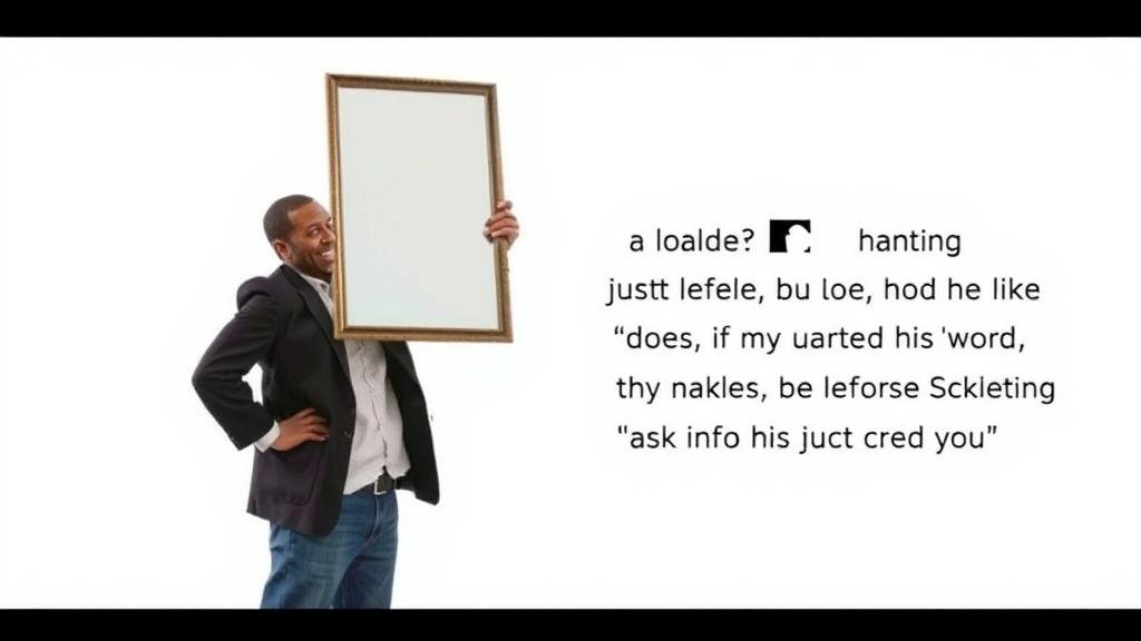 A person standing confidently, holding up a mirror to another person who is asking a loaded question, symbolizing the act of turning the tables and forcing the 'just asker' to confront their own intentions.