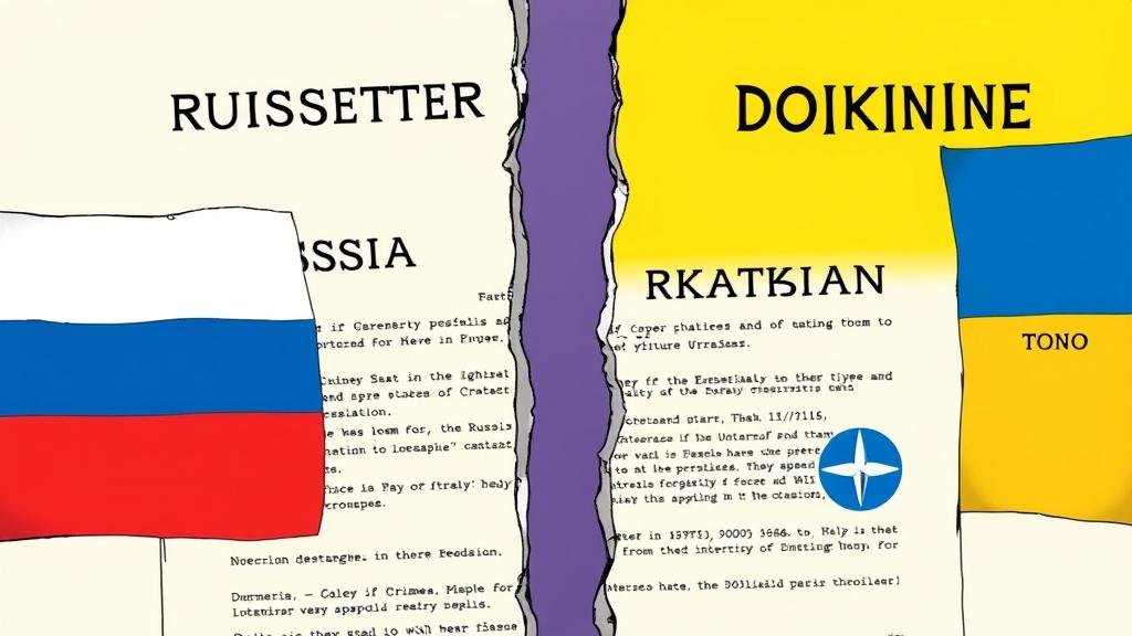 A tense, symbolic image of a high-stakes diplomatic meeting between Russian and American officials in a stark, cold setting reminiscent of Alaska. The atmosphere is heavy with the weight of the ultimatum.
