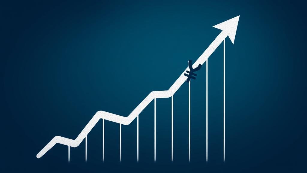 A stylized image of a Japanese Yen symbol on a graph that is trending upwards, symbolizing the Bank of Japan's potential interest rate hike.
