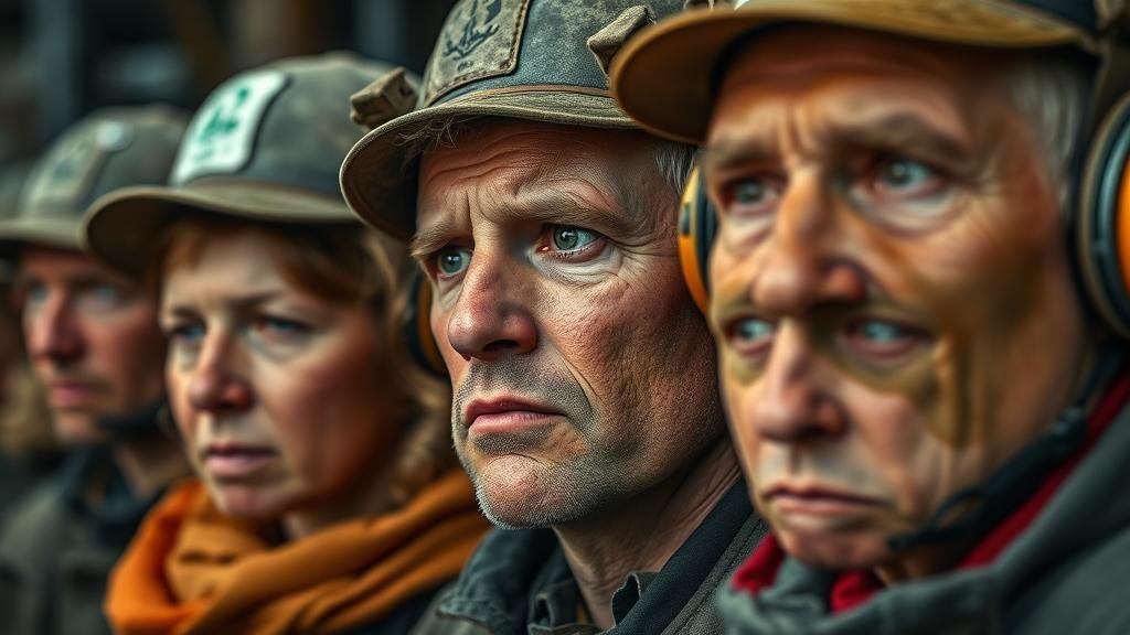 An illustration of a massive, powerful industrial factory that is depicted as being frozen in a block of ice, symbolizing the stalled German economy and grim outlook.