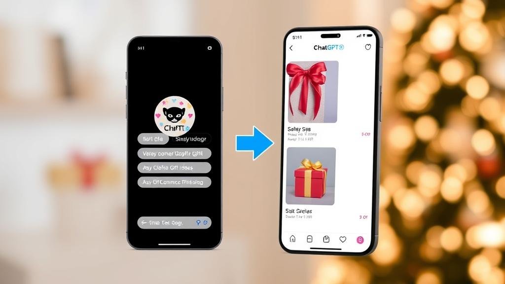 The transformation of ChatGPT into an 'e-commerce powerhouse,' where a user can ask for a gift idea and purchase it directly within the chat, merging AI with online shopping.