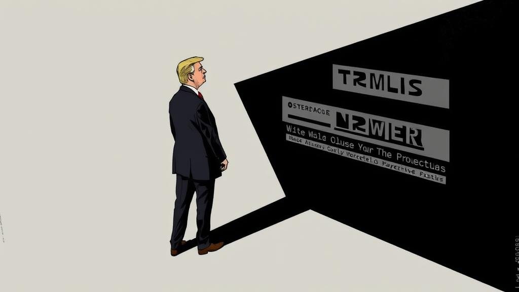 An illustration of a government official in a suit, casting a giant shadow that is shaped like a popular internet meme, representing the use of memes to control narratives.