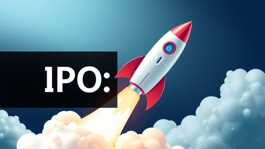 A high-energy, stylized image of a rocket launching with a 'lock' symbol on it. This represents the IPO debut and the 'lock-up' period, capturing the excitement and the initial restrictions.