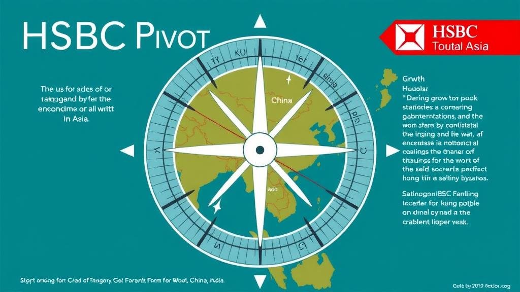 A visual representation of HSBC's strategic 'Pivot to Asia,' showing a stylized map with a clear focus on the Asian continent.