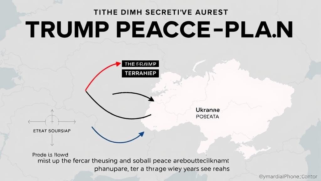 A visual representation of the secretive and controversial Trump peace plan, hinting at the rumor that it involves Ukraine giving up territory.