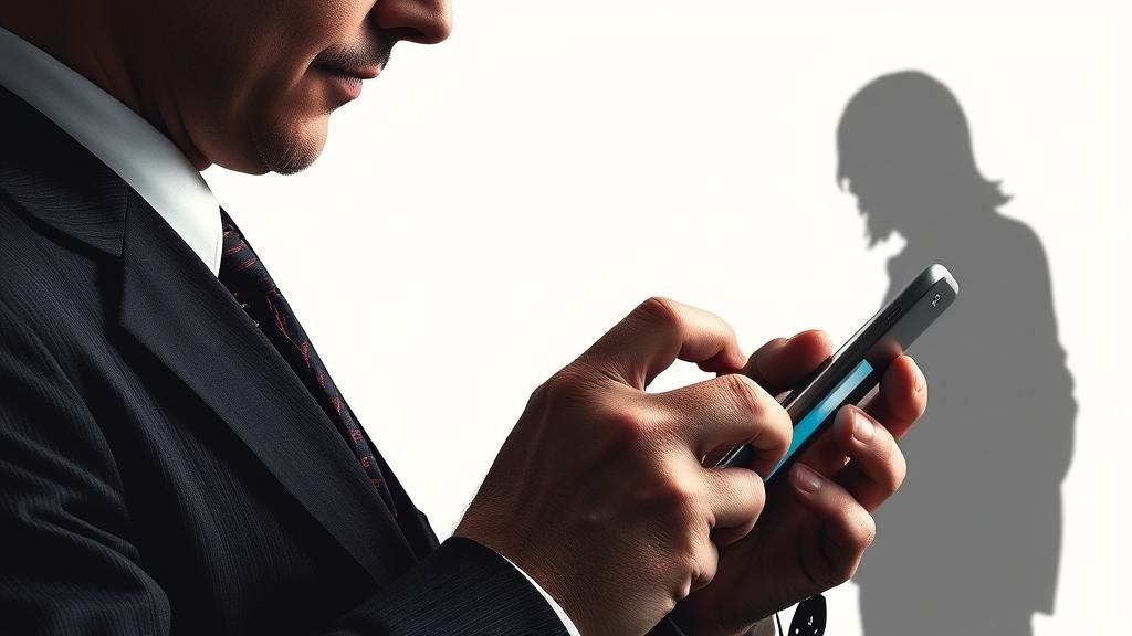 A split image of a government building and a smartphone with social media icons, symbolizing the conflict between official duties and personal device use.