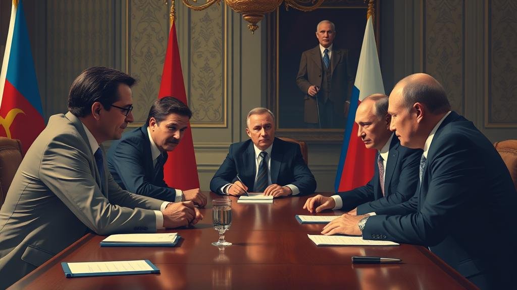 An image symbolizing the potential global fallout, perhaps showing a fractured map or a chessboard with world leaders as pieces, illustrating the strategic implications of a unilateral American peace plan.