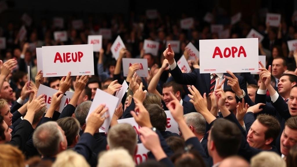 A symbolic visual of politicians physically picking their voters from a crowd, highlighting the anti-democratic nature of gerrymandering.