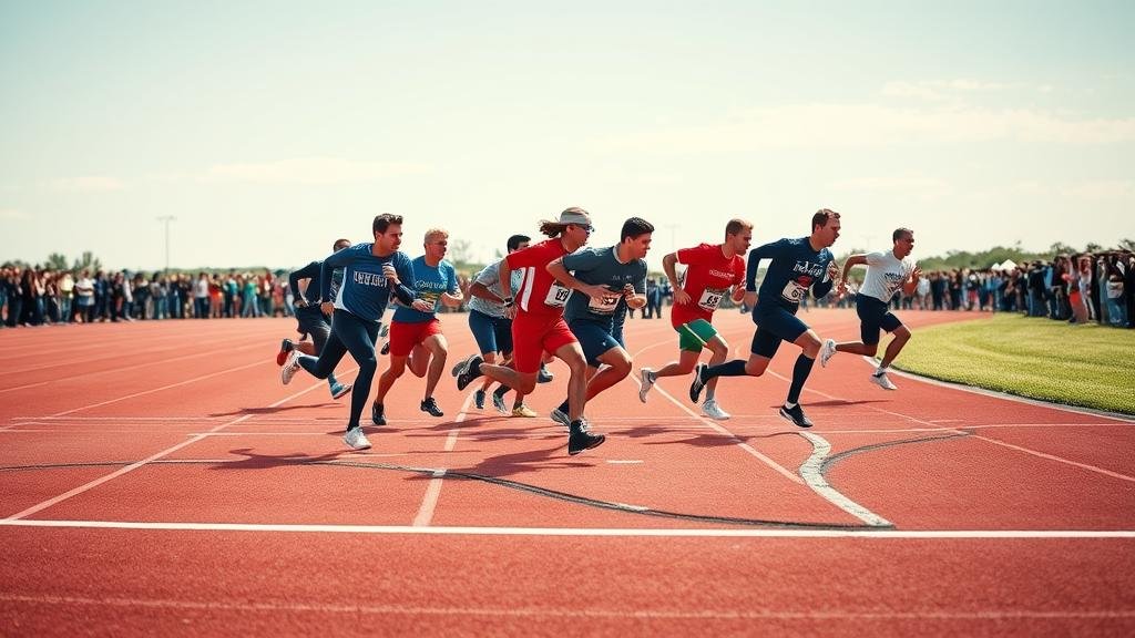 Republican candidates starting a marathon miles ahead of their opponents on a track shaped like Texas, to represent their head start in the midterms.