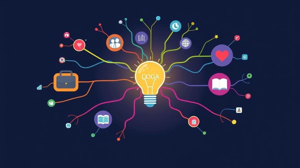 A surreal, conceptual photograph of a person standing before a large, abstract sculpture made of tangled, chaotic lines. The person is holding a single, straight, glowing line, representing a simple, elegant solution. The contrast between the chaotic sculpture and the clean line illustrates the idea of finding clarity and direction by stepping back and simplifying a complex problem. The lighting is dramatic, highlighting the person's determined expression and the glowing line.