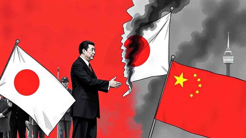 The tense geopolitical triangle involving the US, China, and Japan, centered around the unresolved issue of Taiwan's political status.