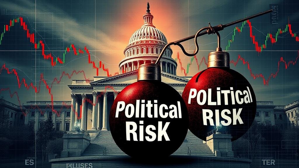 An image representing the conflict of interest between the presidency and private business, with a blurred line between a government building and a luxury hotel.