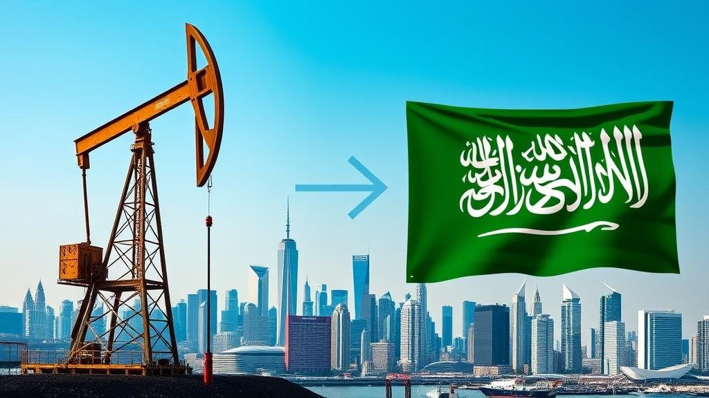 Symbolic flow of capital from Middle Eastern sovereign wealth funds into the U.S. real estate market.