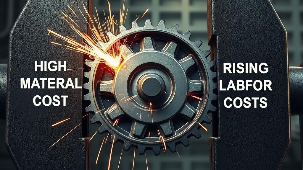 A dramatic image of a corporate bond certificate for an auto parts manufacturer, visibly distressed and trading at 70 cents on the dollar, symbolizing financial crisis. The background shows a stormy, dark financial market, with stock tickers plunging.