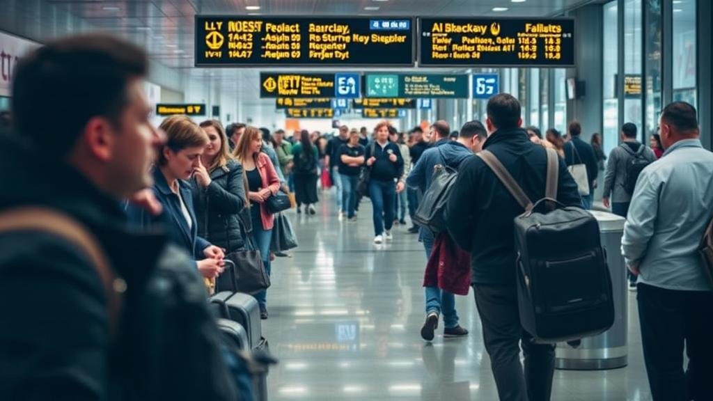 The human cost of an airline's failure, with airports becoming scenes of frustration and travelers facing immense difficulties.